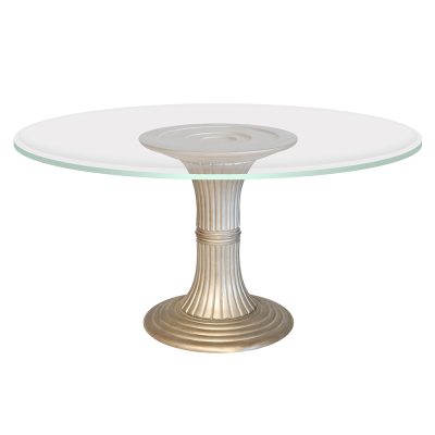 Round Spaghetti Glass Top Table