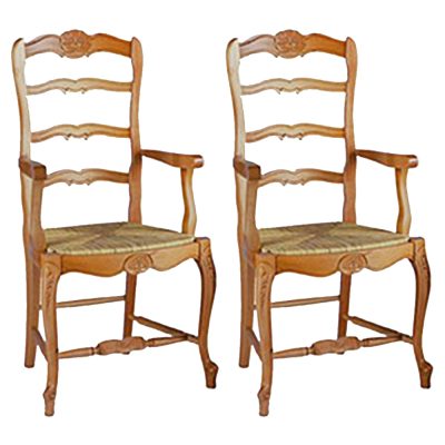 Milan Classic Ladder Back Arm Chair Double