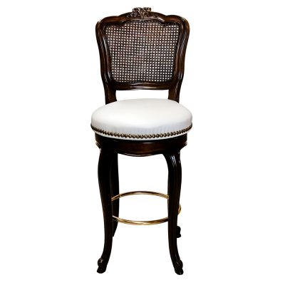 Dancing Lady Italian Cane Back Swivel Barstool S739BA-1