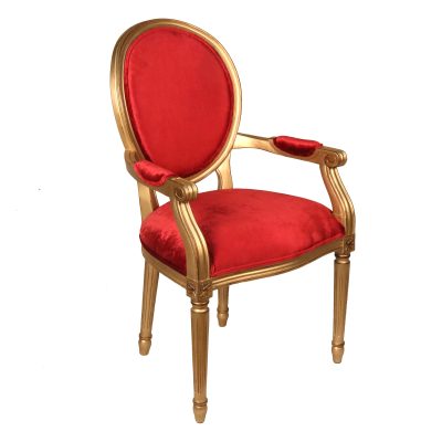 Louis XVI Accent Arm Dining Chair