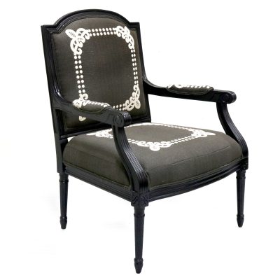 Louis XVI Transitional Lounge Chair