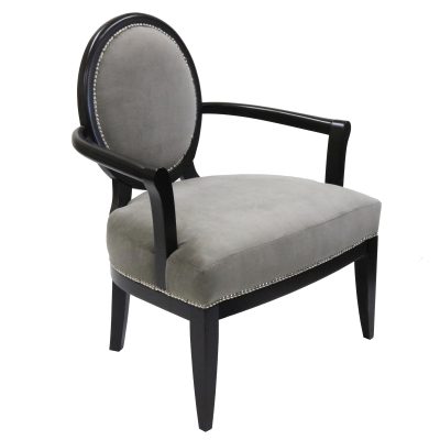 Lounge Chair Oval Back Transitional Furniture